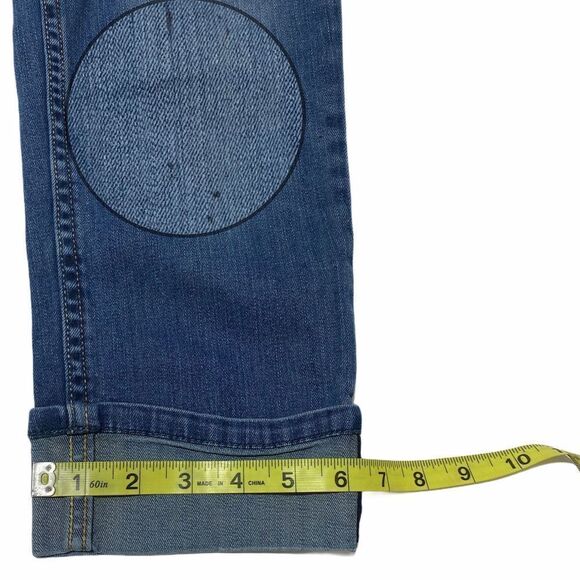 BANANA Republic Stretch Blue Cuff Cropp Jeans 28/6 - Picture 7 of 11